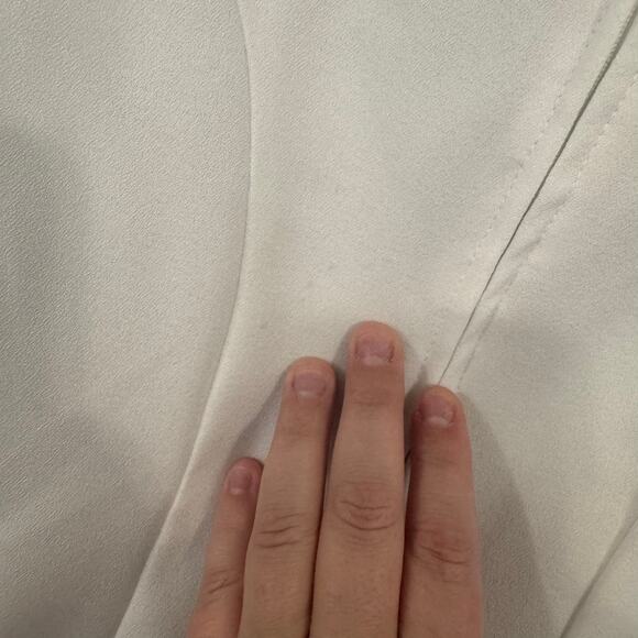 Vintage Little Miss White Sleeveless Dress Approx Girls Size 12 Zip Up Back - Picture 8 of 8